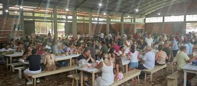 Mais de 400 almoços foram servidos na Macarronada de São Sebastião de Laranjeiras do Sul